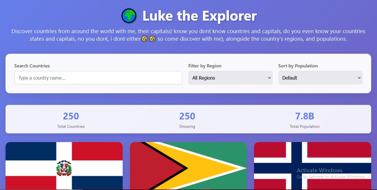 Country Explorer App